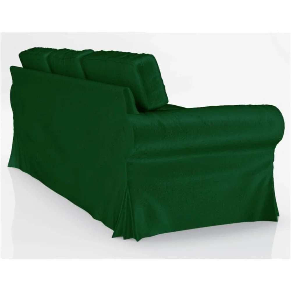 Velvet Pet Friendly Slipcover Compatible for Ikea Ektorp Sofa Cover with 3 Seat
